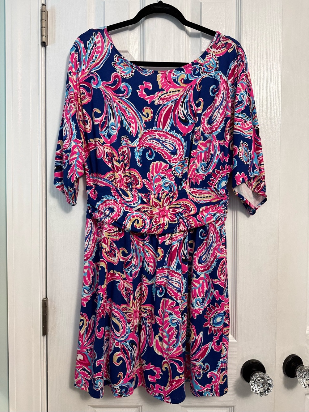 Lily Pulitzer Navy Pink Paisley Romper Dress
